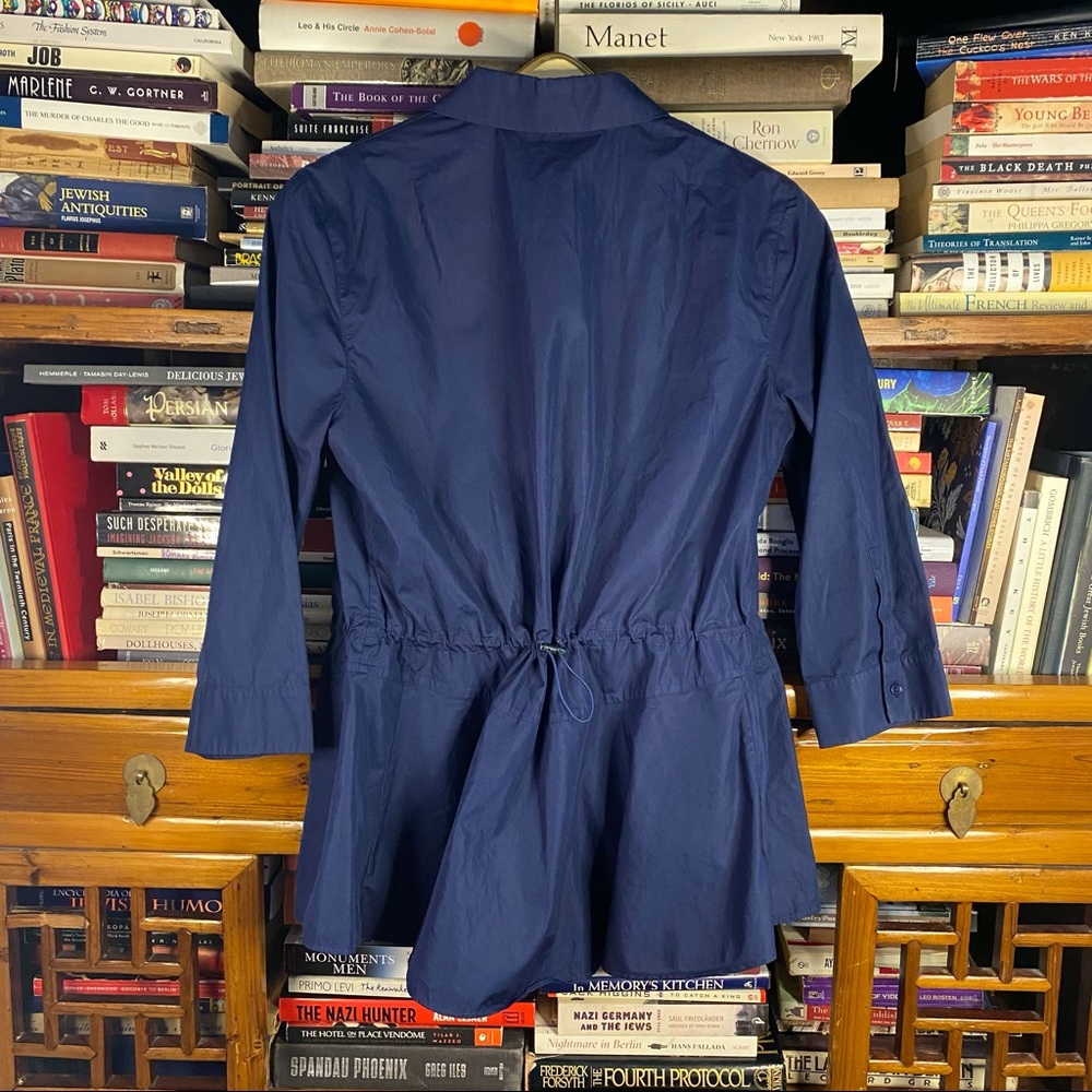 Navy Cinched Waist Top AKRIS PUNTO US 10